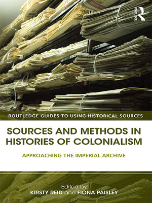 cover image of Sources and Methods in Histories of Colonialism